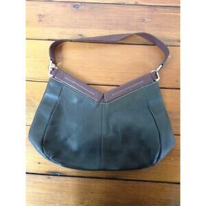 Robert Pietri Dark Forest Green Brown Genuine Leather Handbag Purse Spain